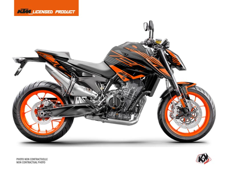 Kit graphique Moto Perform KTM Duke 790 Noir Orange