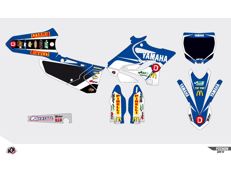 kit graphique motocross replica team pichon yamaha 85 yz 2015 | 85 YZ | Kutvek - View 2