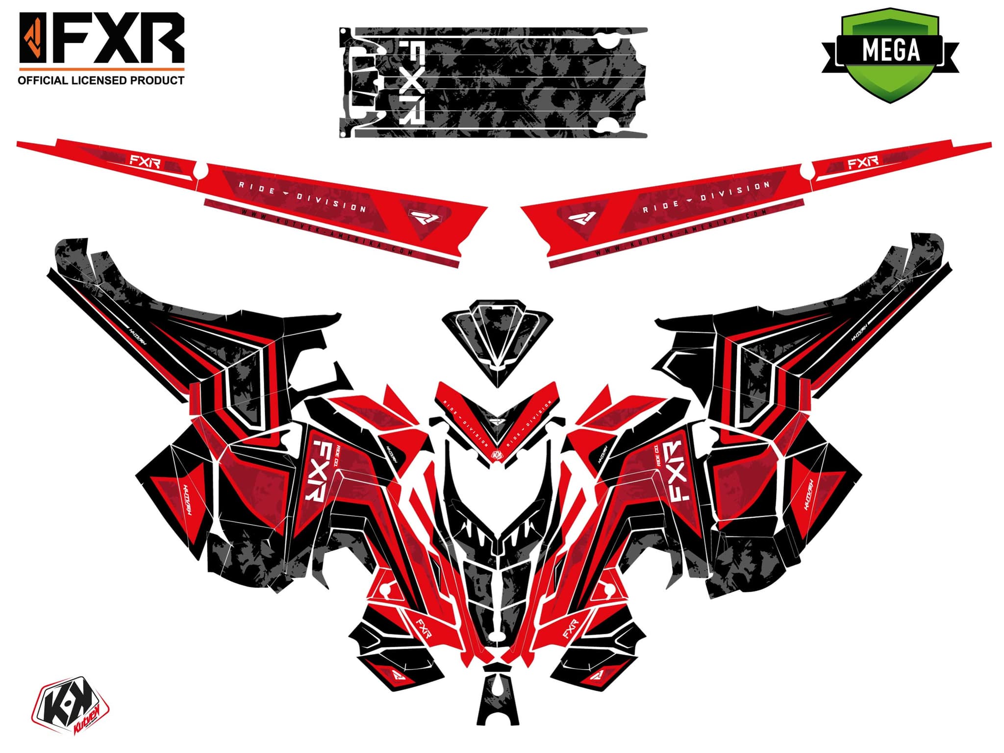Kit graphique Motoneige POLARIS IQ LIKENS Rouge | Polaris | Kutvek - View 4