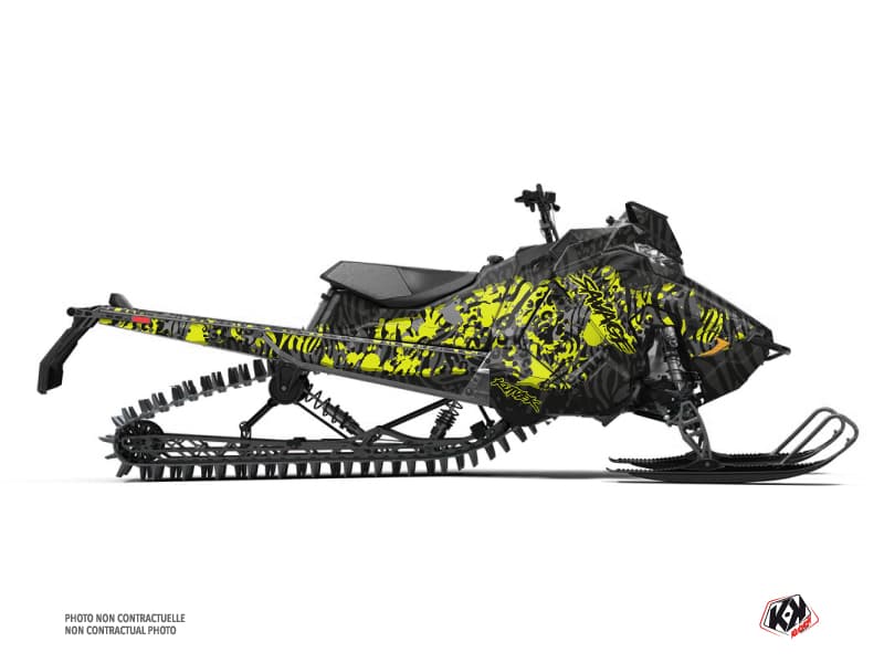 kit déco motoneige polaris rmk pro matryx savage noir-lime   