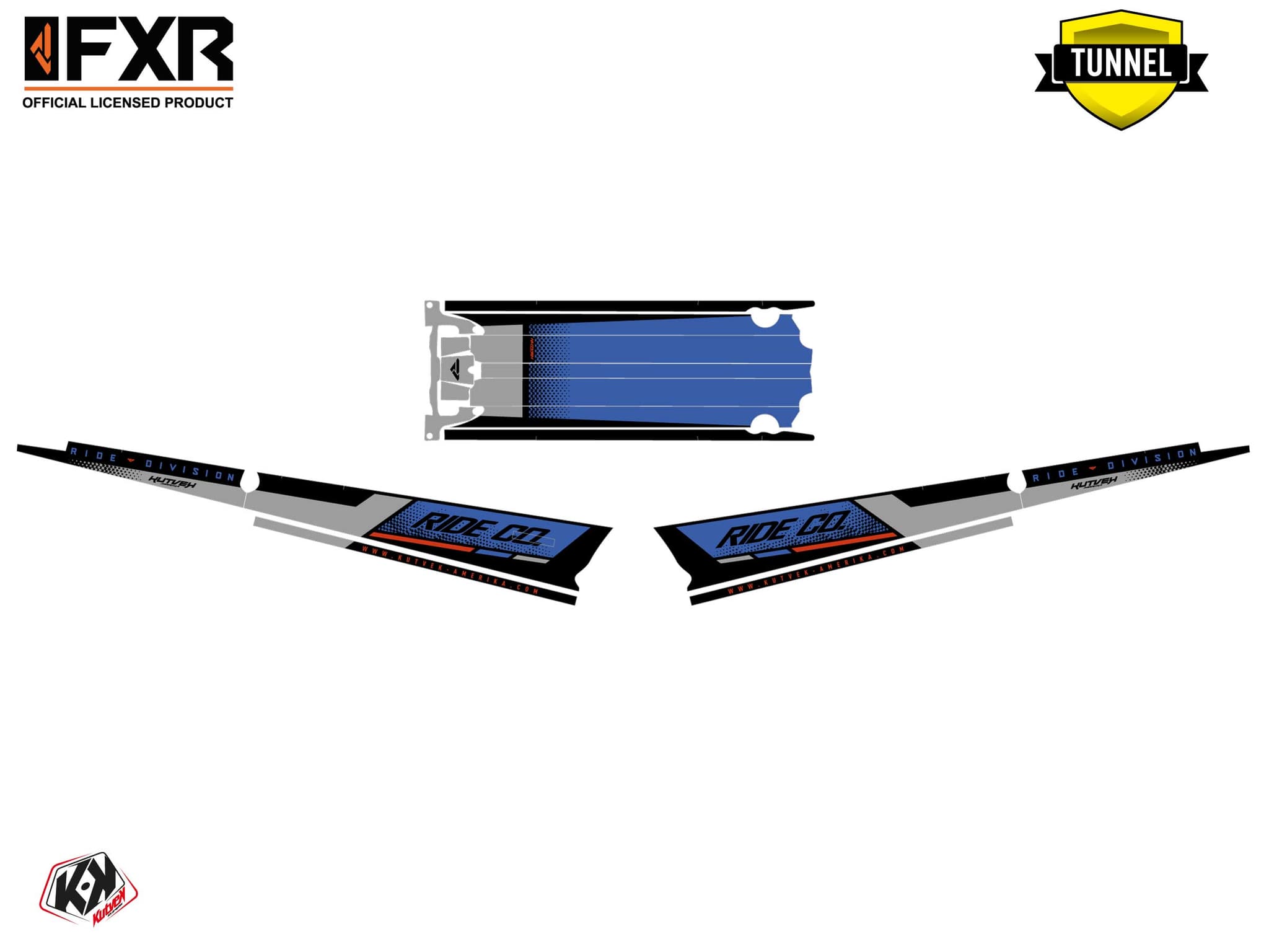 Snowmobile POLARIS 600R Race Sled SKAL Blue graphic kit | Polaris | Kutvek - View 5