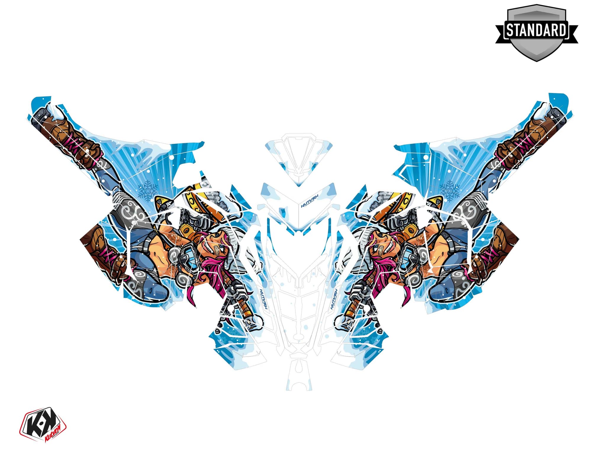 Polaris Switchback XC Xena Blue Snowmobile Graphic Kit | Polaris | Kutvek - View 2
