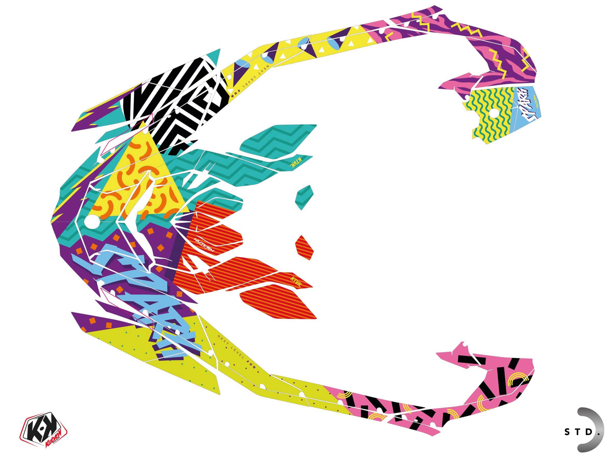 kit graphique jet-ski seadoo spark pop colors | Seadoo | Kutvek - View 2