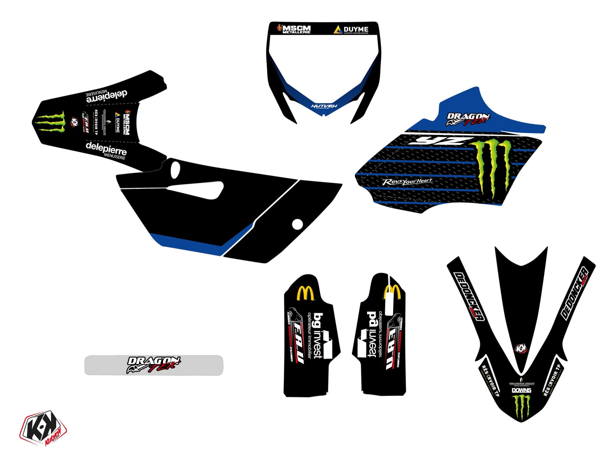 Yamaha 85 YZ Dirt Bike Replica Milko POTISEK K22 Graphic Kit | 85 YZ | Kutvek - View 2