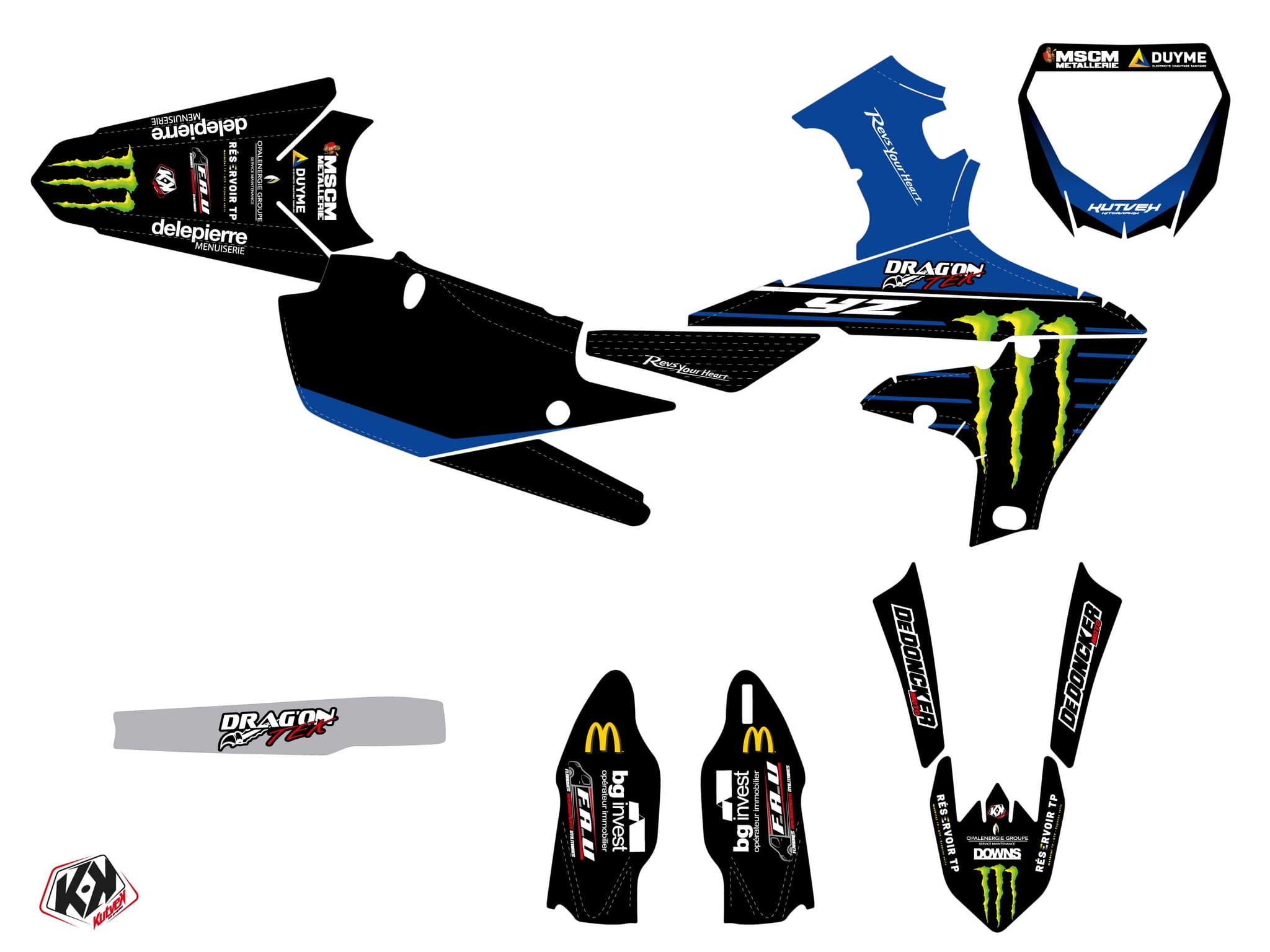 kit graphique motocross yamaha wr 250 f replica milko potisek k22 | WR | Kutvek - View 2
