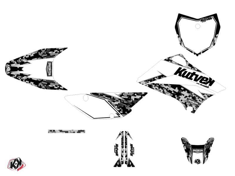 Kawasaki 110 KLX Dirt Bike Predator Graphic Kit White | Kawasaki | Kutvek - View 2