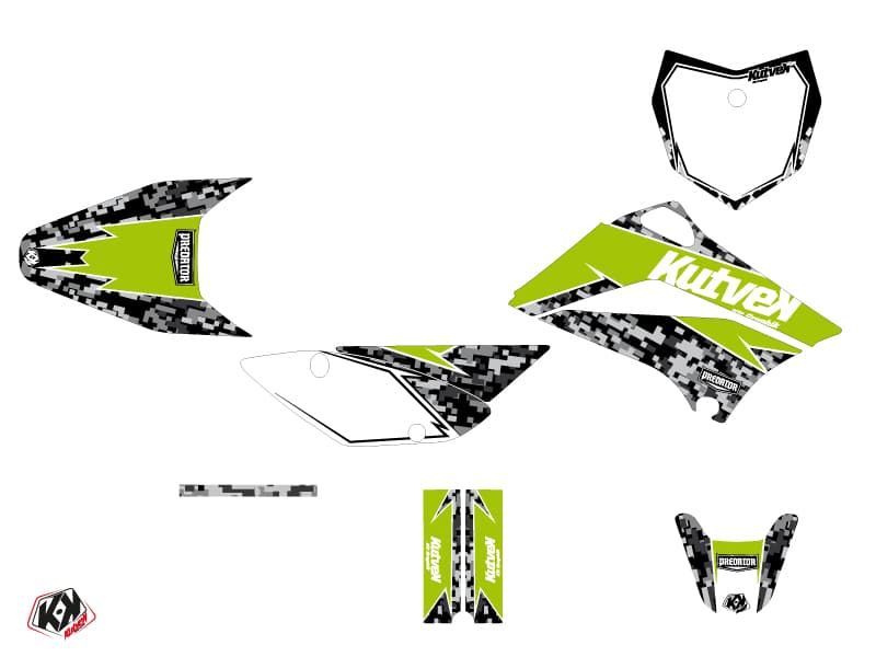 Kit graphique Moto Cross Predator Kawasaki 110 KLX Vert | Kawasaki | Kutvek - View 2