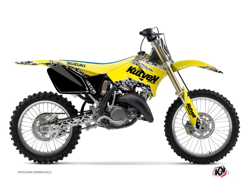 kit graphique motocross suzuki rm 125 predator jaune | Suzuki | Kutvek