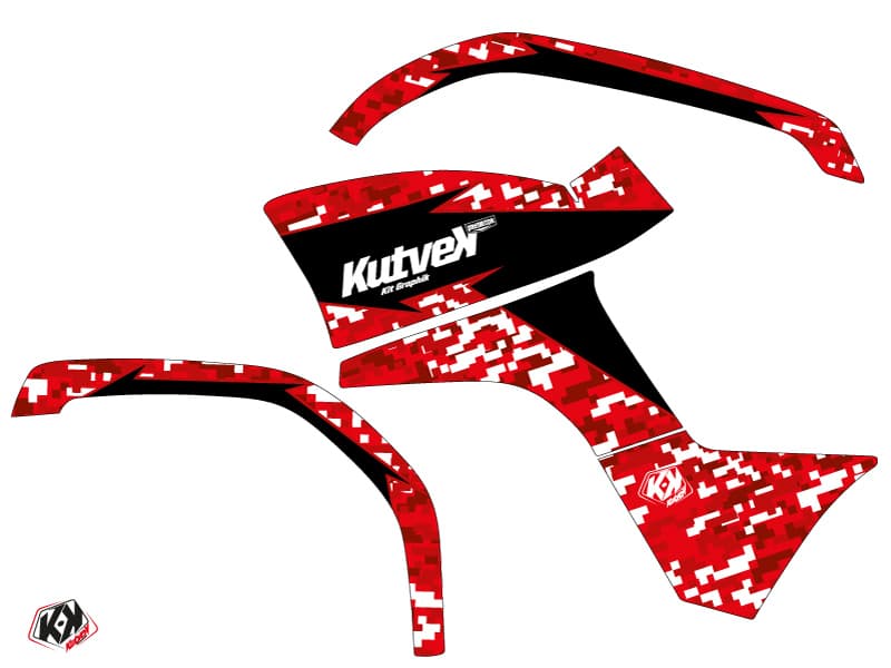 Kit graphique Quad Predator Yamaha 125 Grizzly Rouge | Yamaha | Kutvek - View 2