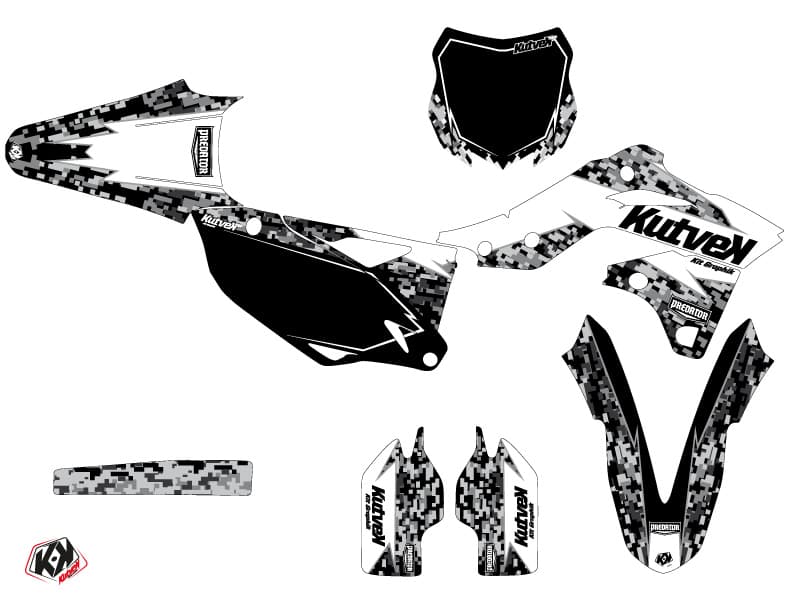 kit graphique motocross kawasaki kx 250 f predator blanc | Kawasaki | Kutvek - View 2