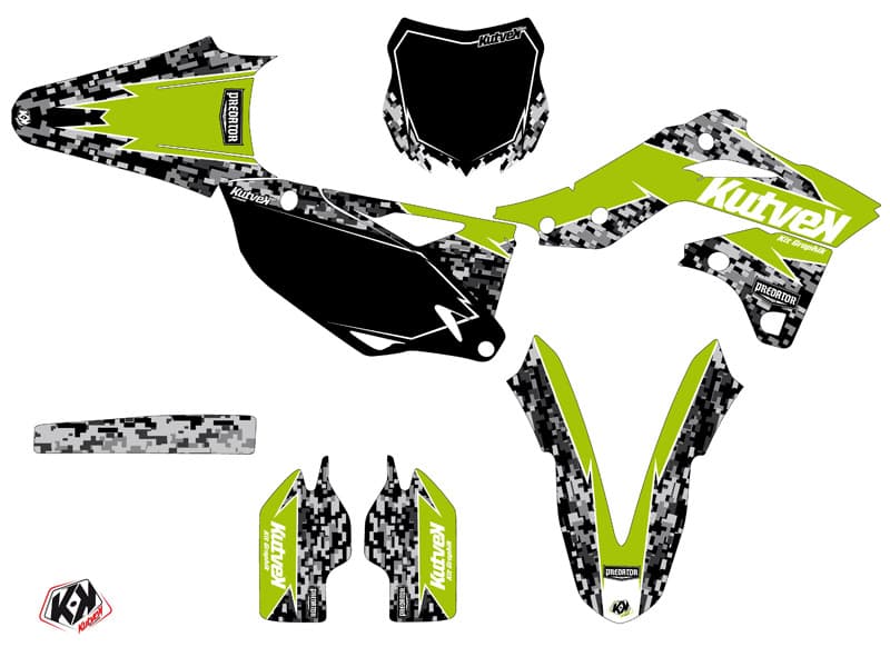 kit graphique motocross kawasaki kx 250 f predator vert | Kawasaki | Kutvek - View 2