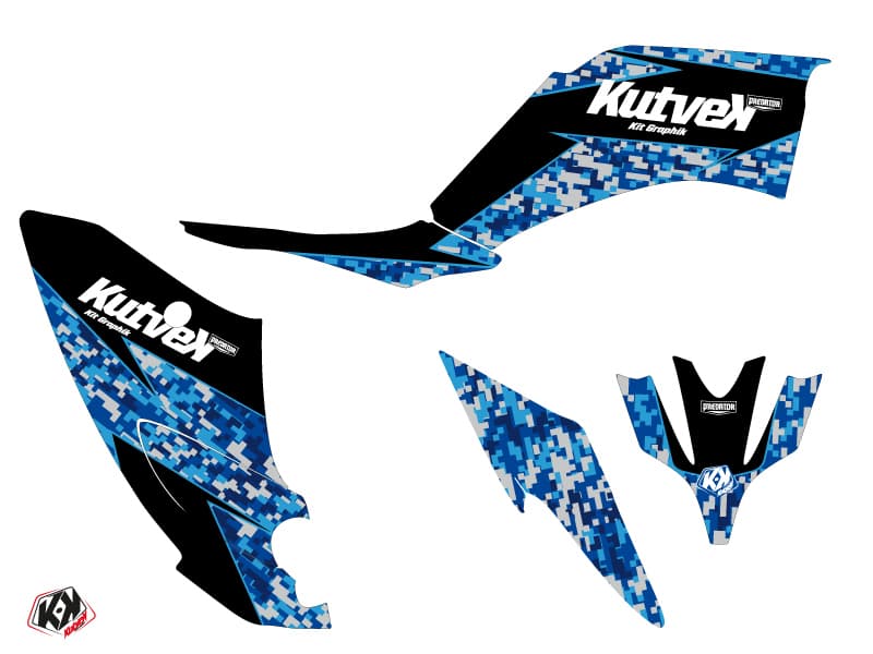 kit graphique quad yamaha raptor 250 predator bleu | Yamaha | Kutvek - View 2