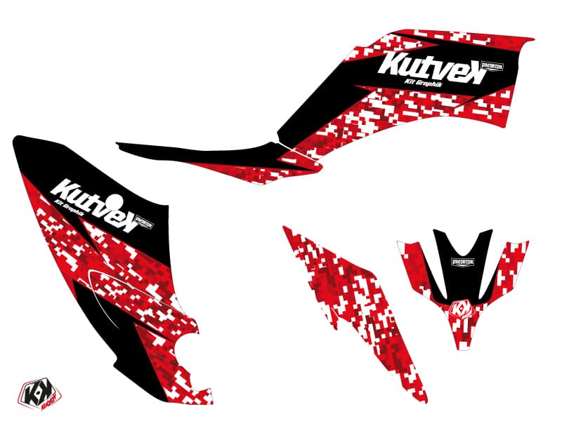 kit graphique quad yamaha raptor 250 predator rouge | Yamaha | Kutvek - View 2