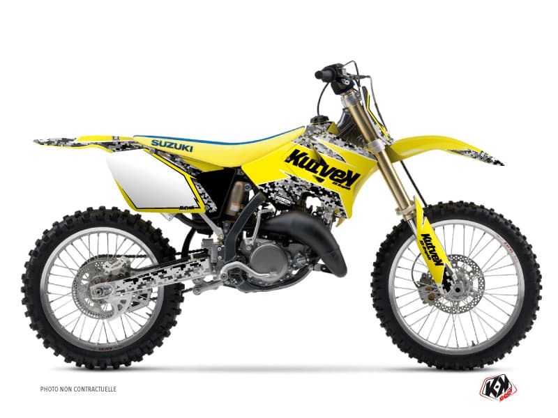 kit graphique motocross suzuki rm 250 predator jaune  