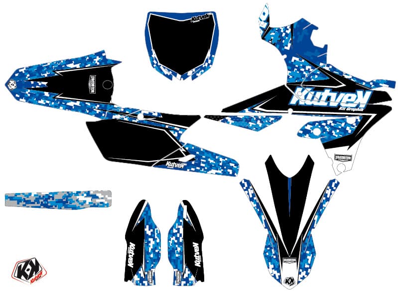 Yamaha 250 YZF Dirt Bike Predator Graphic Kit Blue | 250 YZF | Kutvek - View 2