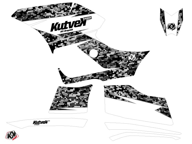 Yamaha 300 Grizzly ATV Predator Graphic Kit White | Yamaha | Kutvek - View 2