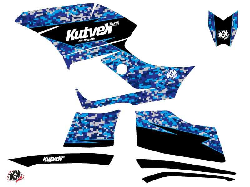 Kit graphique Quad Predator Yamaha 300 Grizzly Bleu | Yamaha | Kutvek - View 2