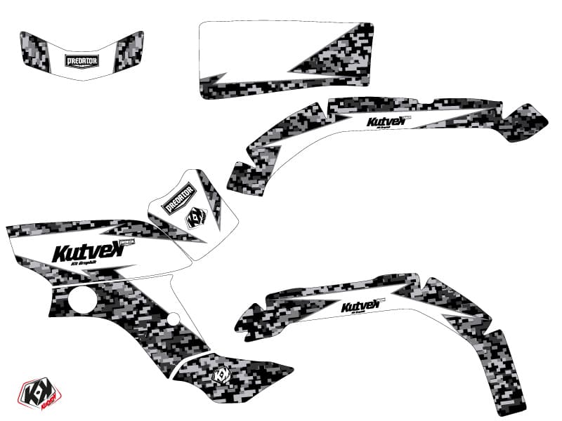 Kit graphique Quad Predator Yamaha 350 Grizzly Blanc | Yamaha | Kutvek - View 2