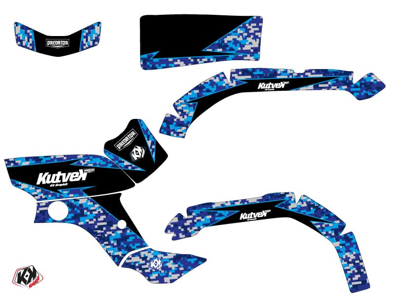 kit graphique quad yamaha grizzly 350 predator bleu | Yamaha | Kutvek - View 2