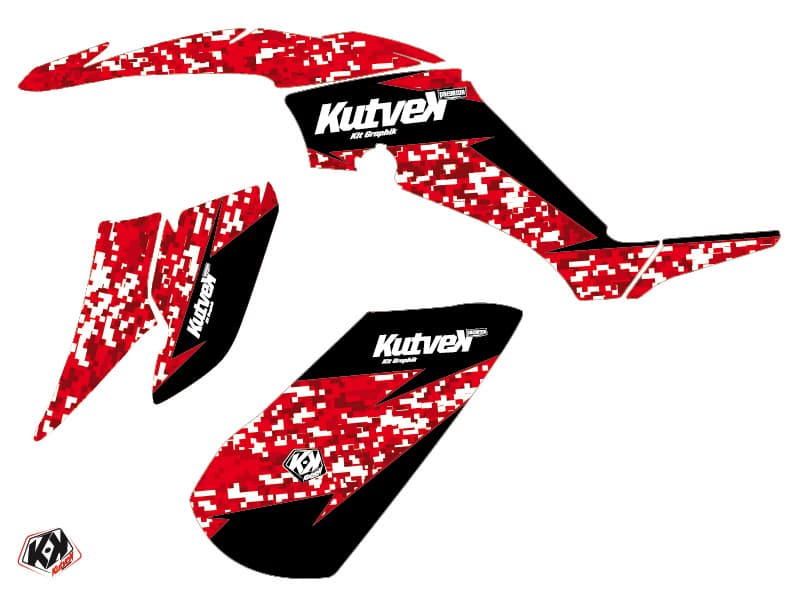 Kit graphique Quad Predator Yamaha 350 Raptor Rouge | Yamaha | Kutvek - View 2