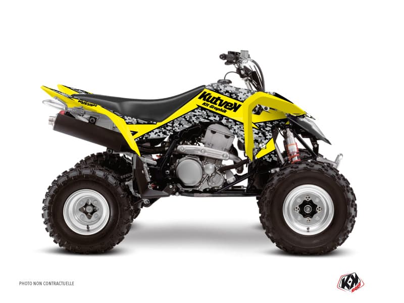 kit graphique quad suzuki ltz 400 ie predator jaune  
