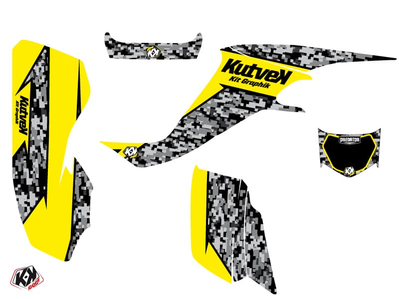 Kit graphique Quad Predator Suzuki 400 LTZ Jaune | Suzuki | Kutvek - View 2