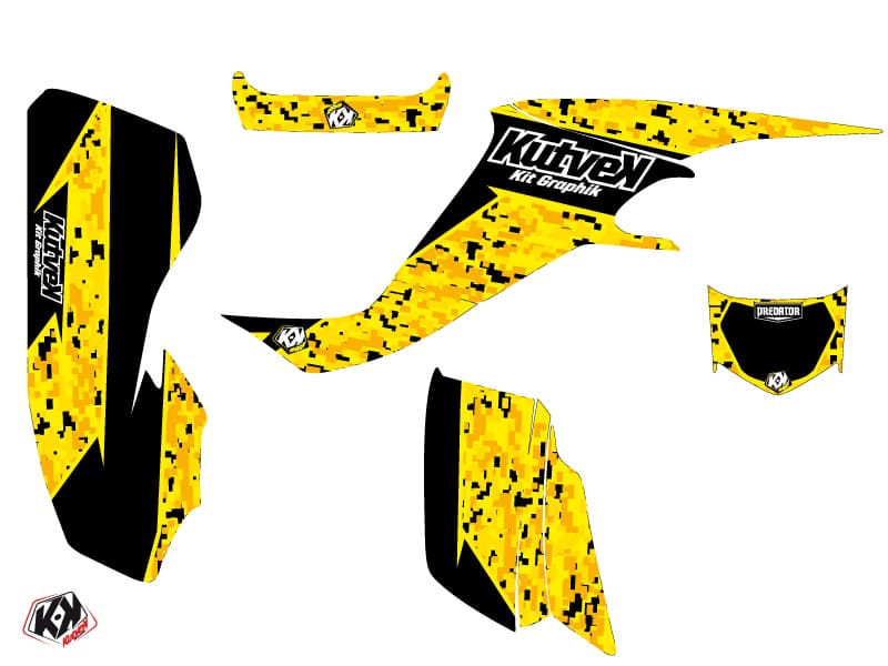 kit graphique quad suzuki ltz 400 predator noir-jaune | Suzuki | Kutvek - View 2