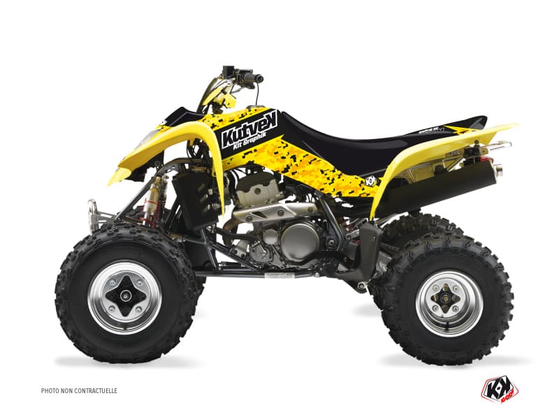 kit graphique quad suzuki ltz 400 predator noir-jaune  