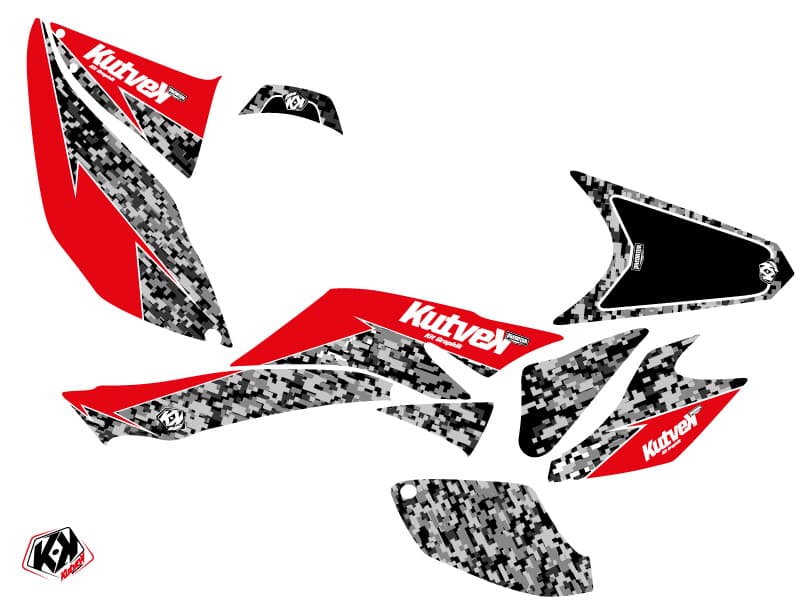 kit graphique quad honda trx 400 predator noir-rouge | Honda | Kutvek - View 2