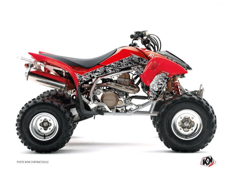 kit graphique quad honda trx 400 predator noir-rouge  