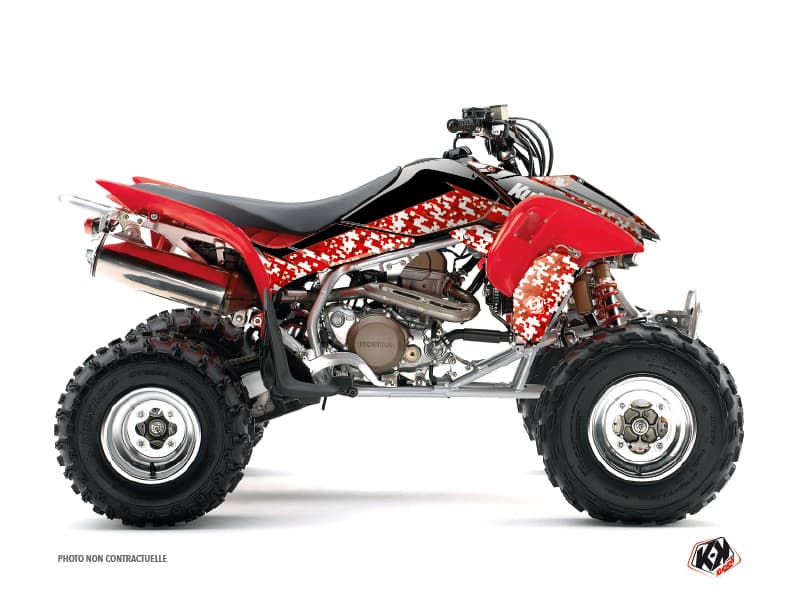 kit graphique quad honda trx 400 predator rouge  