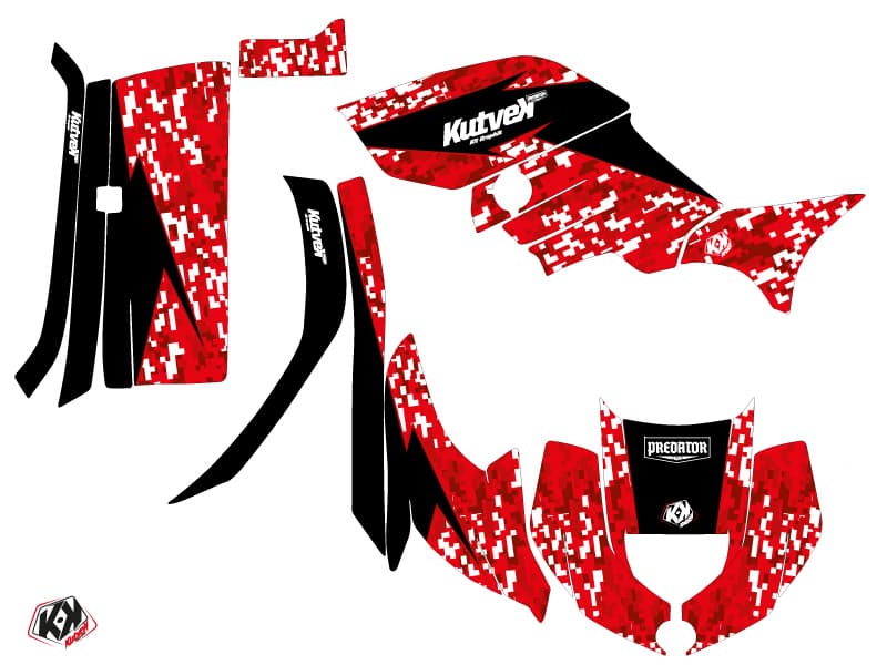 kit graphique quad yamaha grizzly 450 predator rouge | Yamaha | Kutvek - View 2