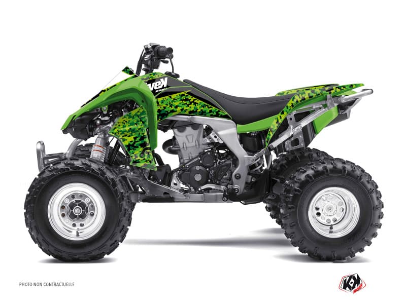 Kit graphique Quad Predator Kawasaki 450 KFX Noir Vert