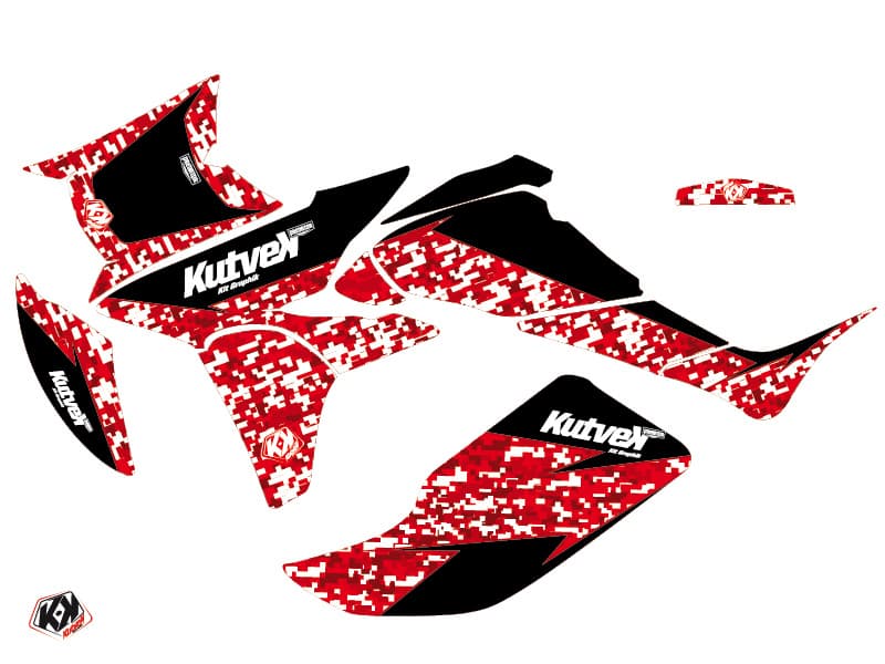 Kit graphique Quad Predator Honda 450 TRX Rouge | Honda | Kutvek - View 2