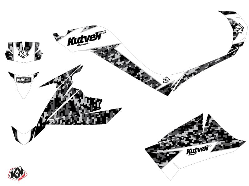 kit graphique quad kymco maxxer 50 predator blanc | Kymko | Kutvek - View 2