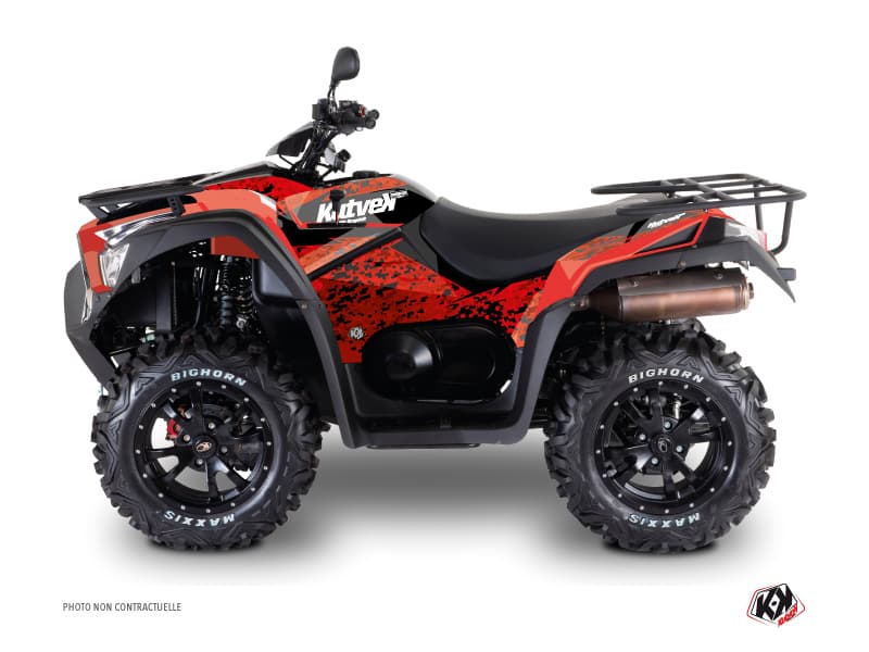 Kit graphique Quad Predator Kymco 550 MXU Rouge Noir