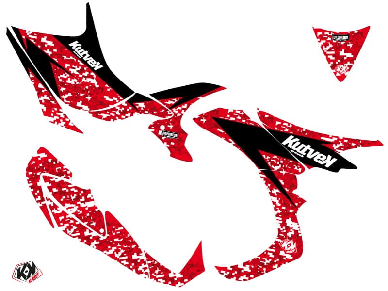 Kit graphique Quad Predator Honda 700 TRX Rouge | Honda | Kutvek - View 2