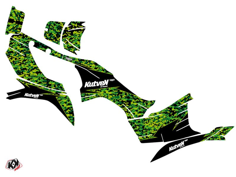 kit graphique quad kawasaki kvf 750 predator noir-vert | Kawasaki | Kutvek - View 2
