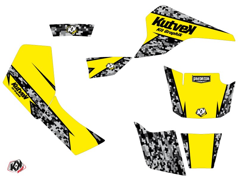 kit graphique quad suzuki lt 80 quadsport predator jaune | Suzuki | Kutvek - View 2