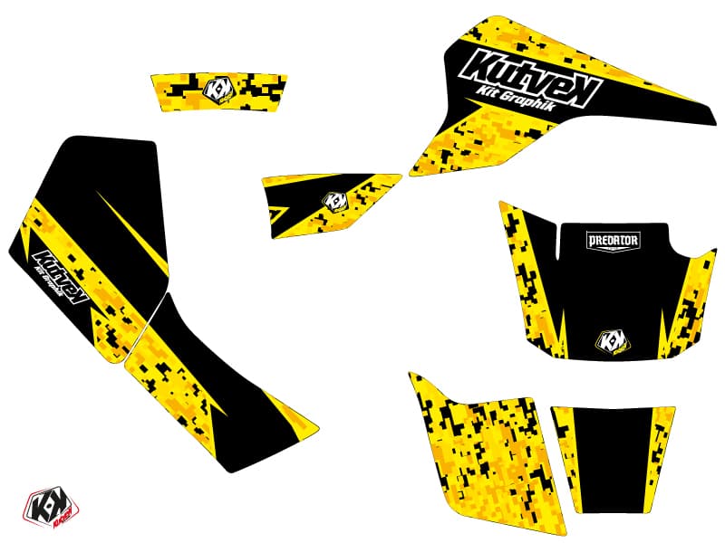 kit graphique quad suzuki lt 80 quadsport predator noir-jaune | Suzuki | Kutvek - View 2