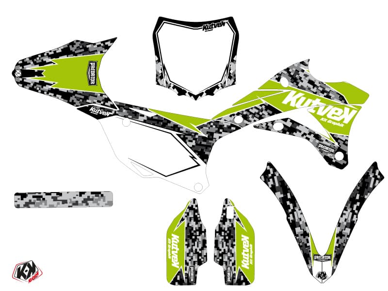 kit graphique motocross predator kawasaki 85 kx vert | Kawasaki | Kutvek - View 2