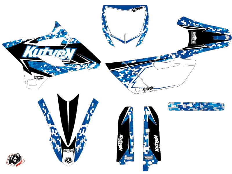 Kit graphique Moto Cross Predator Yamaha 85 YZ Bleu | 85 YZ | Kutvek - View 2