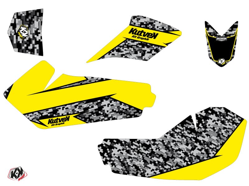 Kit graphique Quad Predator Suzuki 90 LTZ Jaune | Suzuki | Kutvek - View 2
