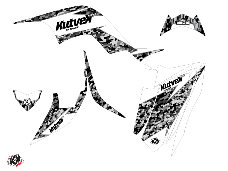 kit graphique quad yamaha raptor 90 predator blanc | Yamaha | Kutvek - View 2
