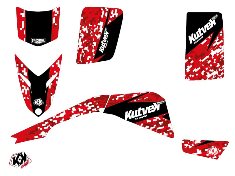 kit graphique quad yamaha blaster 200 predator rouge | Yamaha | Kutvek - View 2