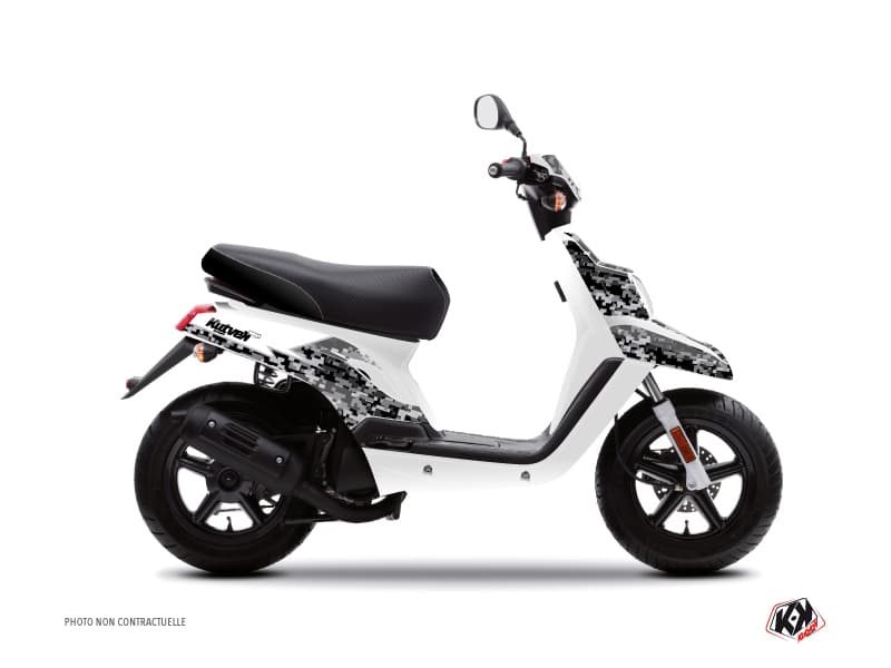 Kit graphique Scooter Predator MBK Booster Blanc