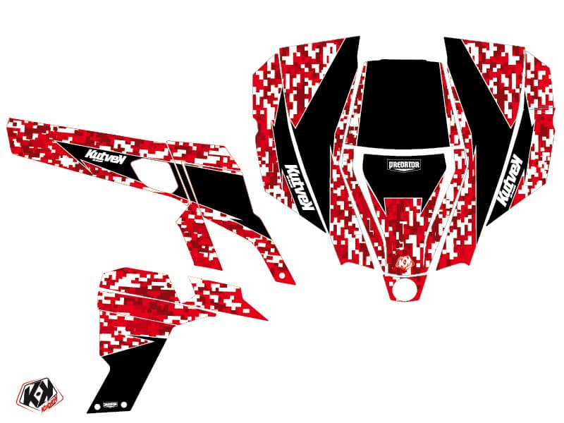 kit graphique ssv can-am commander predator rouge | Can am | Kutvek - View 2