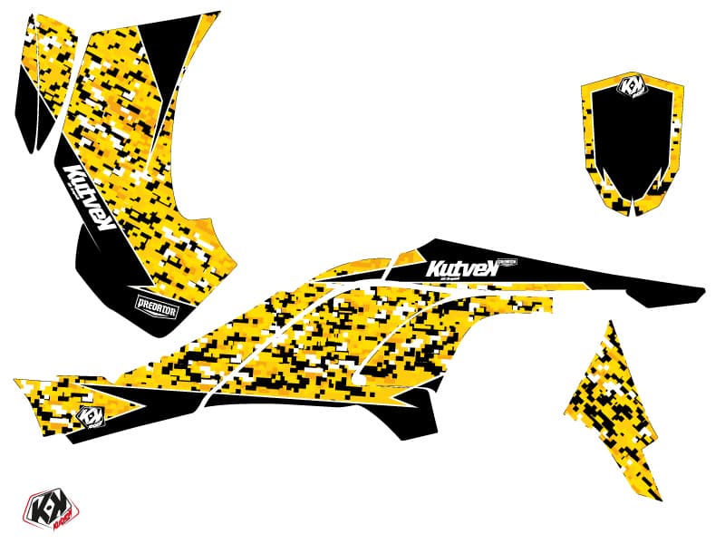 Kit graphique Quad Predator Can Am DS 450 Noir Jaune | Can am | Kutvek - View 2