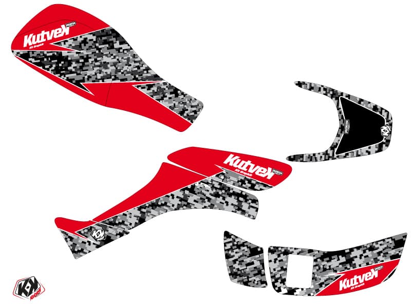 Kit graphique Quad Predator Honda EX 400 Noir Rouge | Honda | Kutvek - View 2