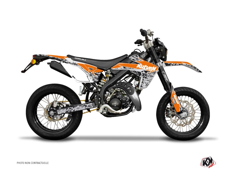kit graphique 50cc predator rieju mrt 50 orange